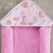 Toalha Capuz Bebê 70x70cm Malha Atoalhada Pássaro Rosa