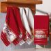 Toalha Lavabo Natalina Jacquard 30x45cm  Vermelho