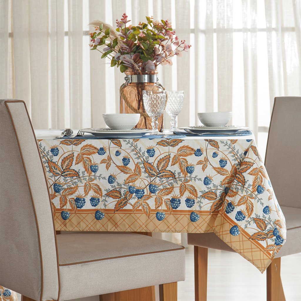 Toalha de Mesa Facile Repelente à Água 140x140cm Ardósia