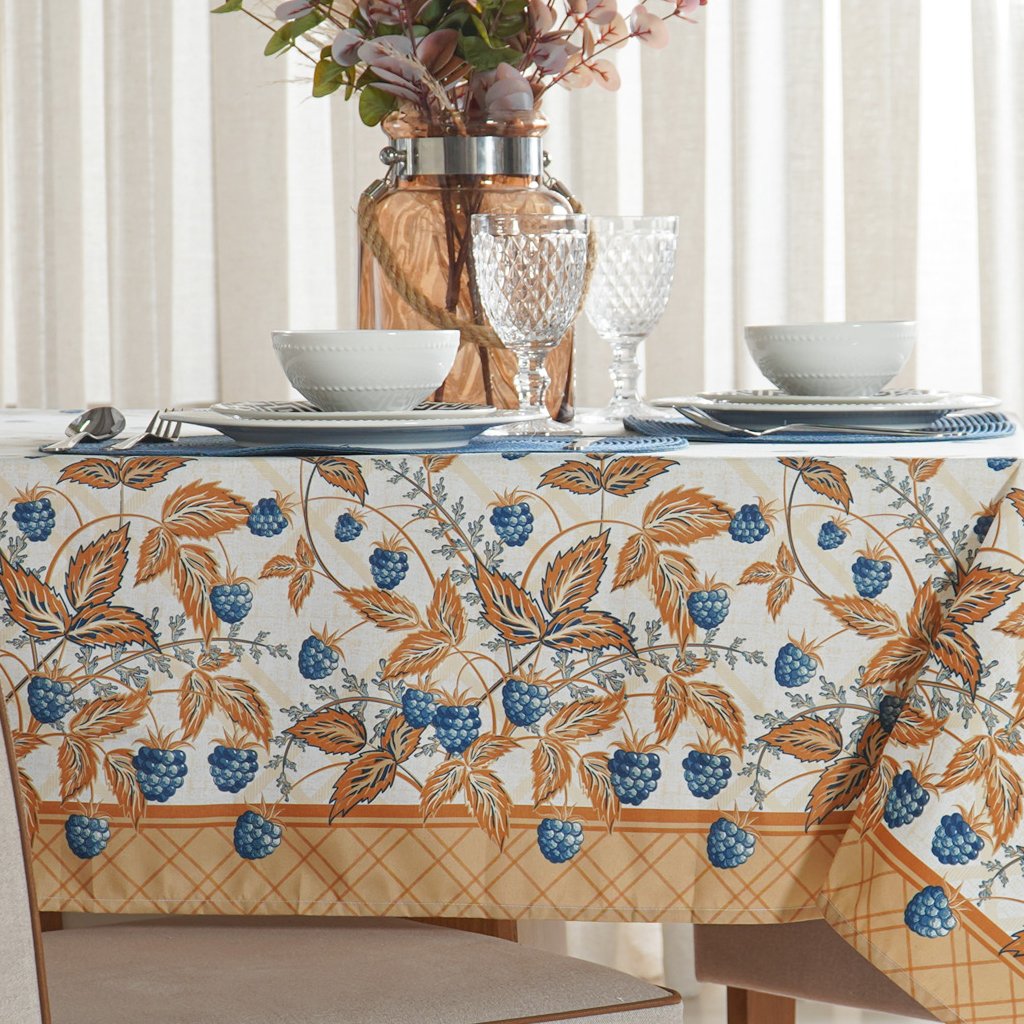 Toalha de Mesa Facile Repelente à Água 140x140cm Ardósia