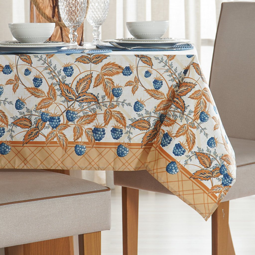 Toalha de Mesa Facile Repelente à Água 140x140cm Ardósia