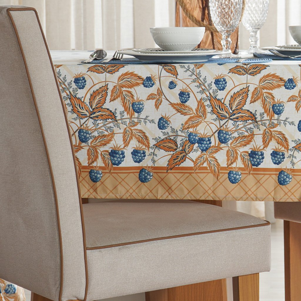 Toalha de Mesa Facile Repelente à Água 140x140cm Ardósia