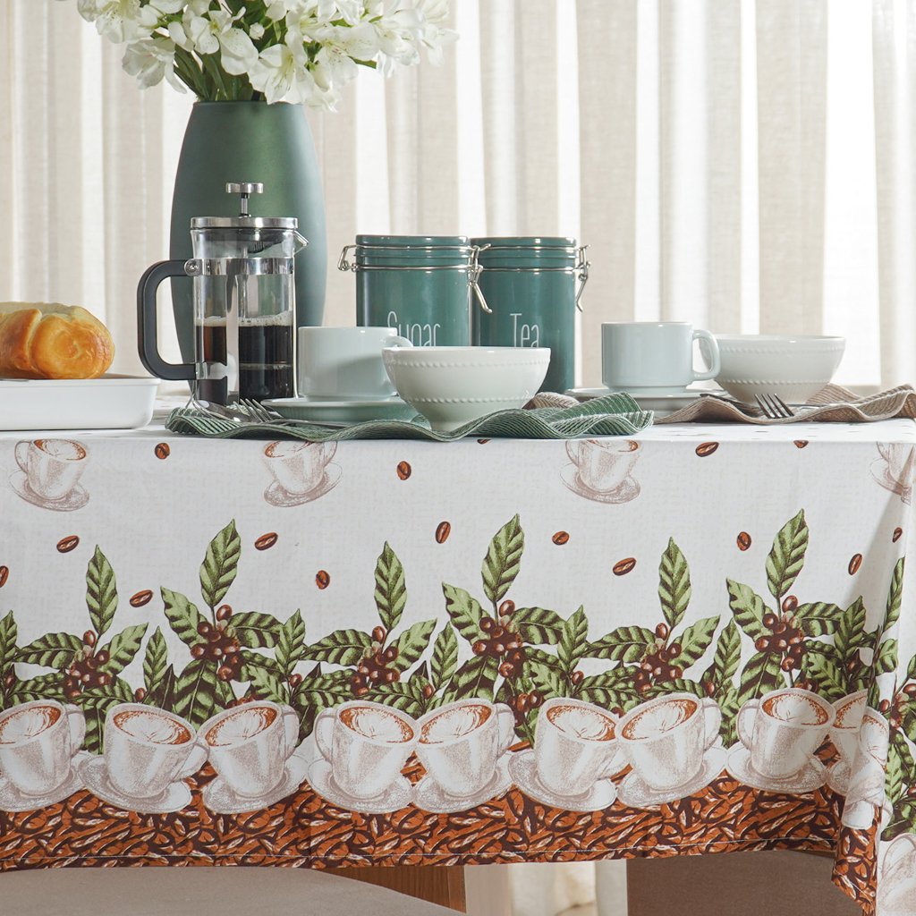 Toalha de Mesa Facile Repelente à Água 140x250cm Coffe