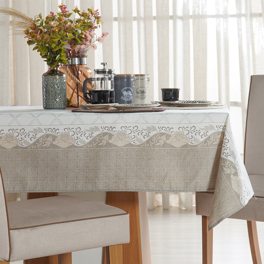 Toalha de Mesa Facile Repelente à Água 140x300cm Ornament