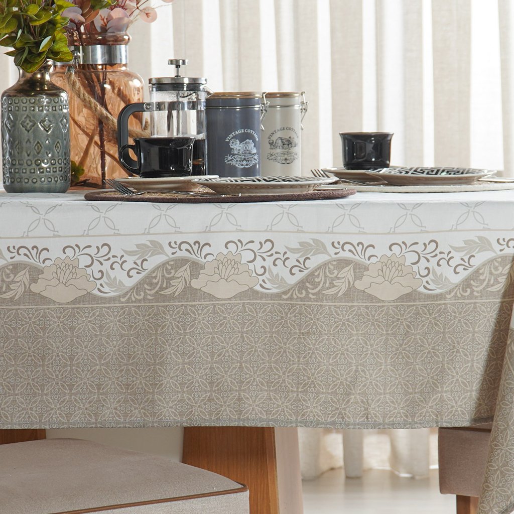 Toalha de Mesa Facile Repelente à Água 140x300cm Ornament