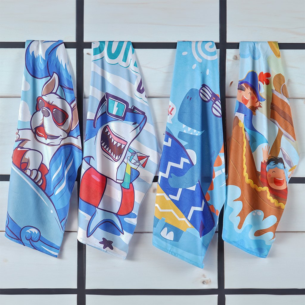 Toalha de Praia Infantil Soft Microfibra Anti Areia 60x110 Piratas Summer