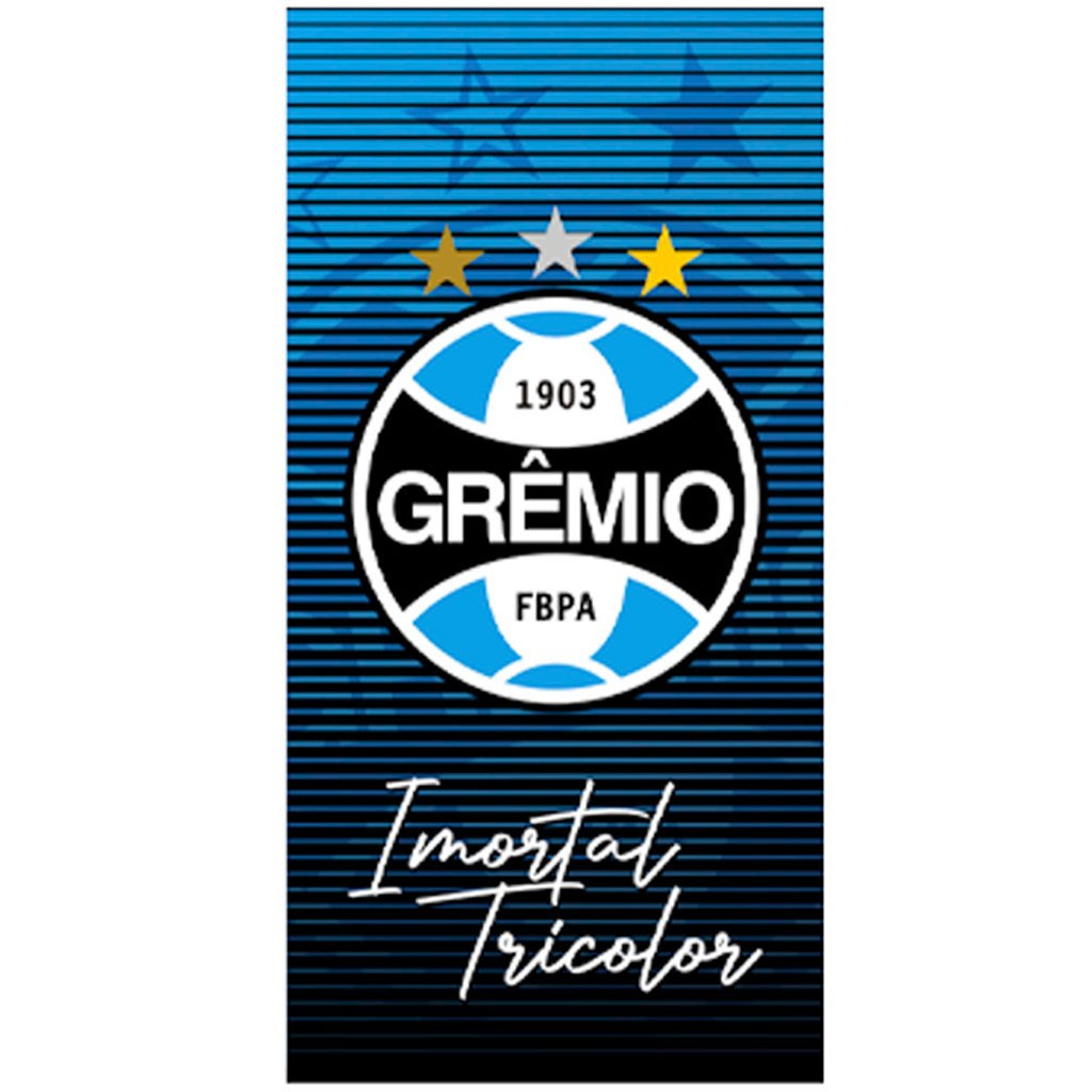 Toalha de Praia Times de Futebol Grêmio 70x140cm Imortal Tricolor