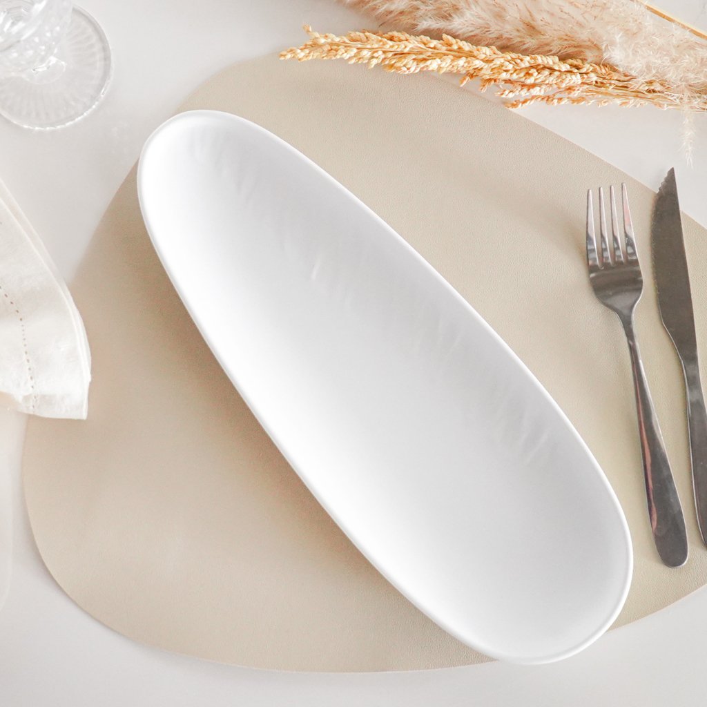 Travessa Melamina Texture 30cm Branco