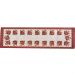 Trilho de Mesa Linhão Natalino 40x140cm Bordô Sinos