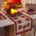 Trilho de Mesa Linhão Natalino 40x140cm Bordô Sinos