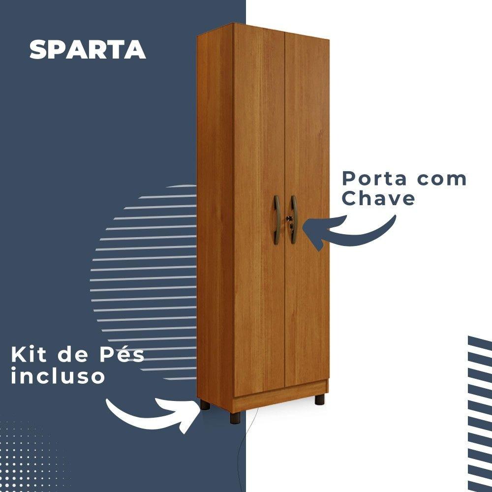 Armário Multiuso Sparta 2 Portas com Chave Benetil Cinamomo