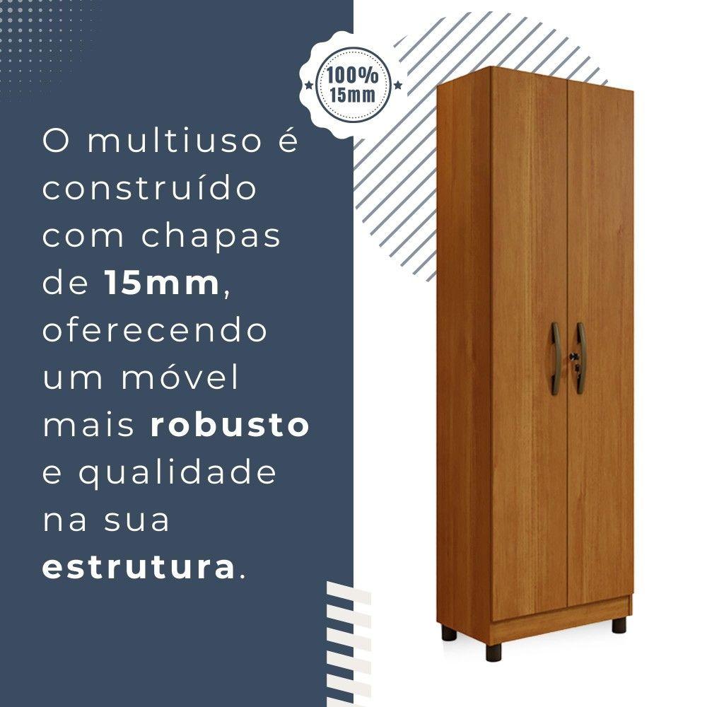 Armário Multiuso Sparta 2 Portas com Chave Benetil Cinamomo