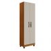 Armário Multiuso Sparta 2 Portas com Chave Benetil Cinamomo Off White
