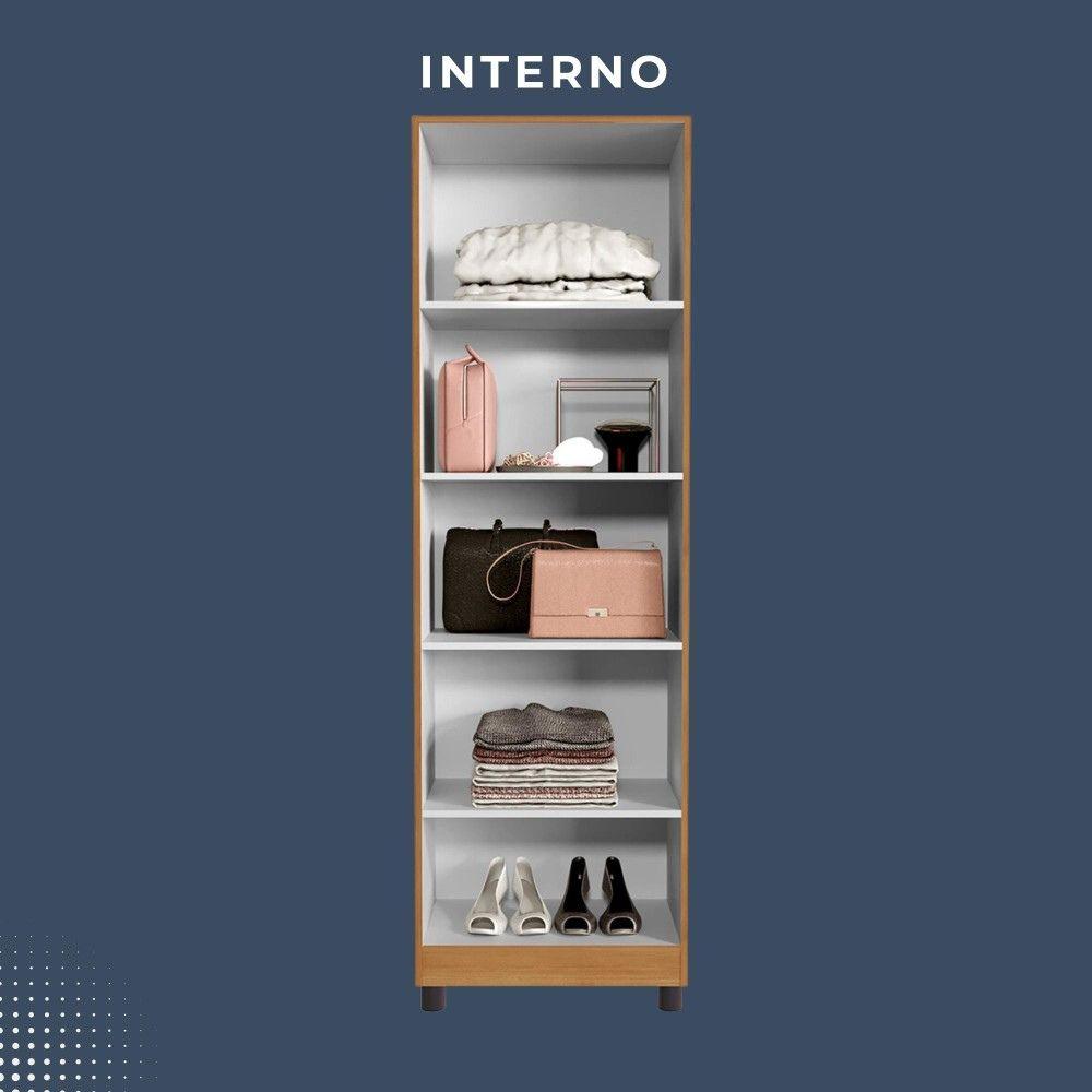 Armário Multiuso Sparta 2 Portas com Chave Benetil Cinamomo Off White