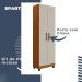 Armário Multiuso Sparta 2 Portas com Chave Benetil Cinamomo Off White