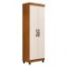 Armario Multiuso New Roma com 2 Portas e Chaves Cinamomo/Off White