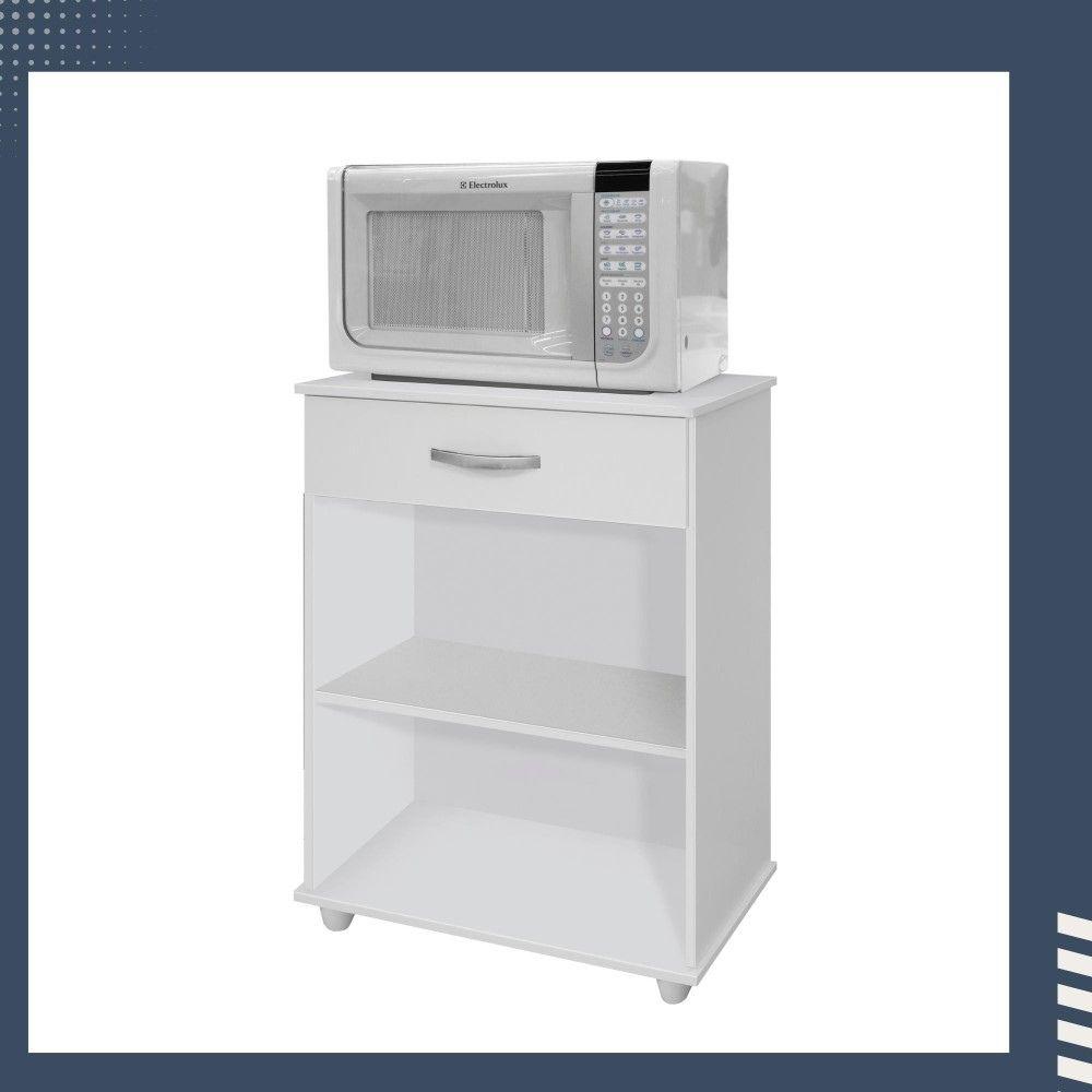 Balcão de Cozinha 302 com 2 Portas e 1 Gaveta Benetil Branco