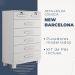 Cômoda Barcelona 7 Gavetas com Chave Benetil Branco