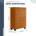 Cômoda Barcelona 7 Gavetas com Chave Benetil Cinamomo