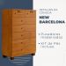 Cômoda Barcelona 7 Gavetas com Chave Benetil Cinamomo