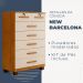 Cômoda Barcelona 7 Gavetas com Chave Benetil Cinamomo Off White