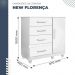 Cômoda Florença 1 Porta 4 Gavetas Benetil Branco