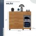 Cômoda Milão 1 Porta 6 Gavetas Benetil Cinamomo