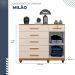 Cômoda Milão 1 Porta 6 Gavetas Benetil Cinamomo Off White