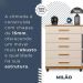 Cômoda Milão 1 Porta 6 Gavetas Benetil Cinamomo Off White