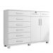 Cômoda Triunfo 2 Portas 8 Gavetas com Chave Benetil Branco