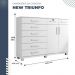 Cômoda Triunfo 2 Portas 8 Gavetas com Chave Benetil Branco