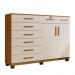 Cômoda Triunfo 2 Portas 8 Gavetas com Chave Benetil Cinamomo Off White