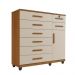 Cômoda Vitória 1 Porta 8 Gavetas com Chave Benetil Cinamomo Off White