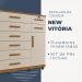 Cômoda Vitória 1 Porta 8 Gavetas com Chave Benetil Cinamomo Off White