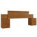 Cabeceira Casal Império Extensível com Mesa de Cabeceira Benetil Cinamono