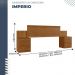 Cabeceira Casal Império Extensível com Mesa de Cabeceira Benetil Cinamono