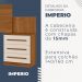 Cabeceira Casal Império Extensível com Mesa de Cabeceira Benetil Cinamono Off White
