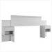 Cabeceira Casal Master Extensível com Mesa de Cabeceira Benetil Branco