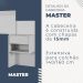Cabeceira Casal Master Extensível com Mesa de Cabeceira Benetil Branco