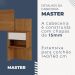 Cabeceira Casal Master Extensível com Mesa de Cabeceira Benetil Cinamomo Off White