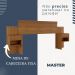 Cabeceira Casal Master Extensível com Mesa de Cabeceira Benetil Cinamono