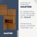 Cabeceira Casal Master Extensível com Mesa de Cabeceira Benetil Cinamono