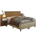 Cabeceira Master Quarto Casal e Queen com Mesa de Cabeceira Cinamomo/Off White