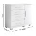Comoda New Florença Quarto com 4 Gavetas e 1 Porta Branco