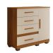 Comoda New Florença Quarto com 4 Gavetas e 1 Porta Cinamomo/Off White