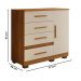 Comoda New Florença Quarto com 4 Gavetas e 1 Porta Cinamomo/Off White