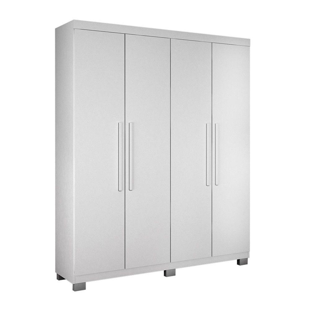 Guarda Roupa 4 Portas 3 Gavetas Master Benetil Branco