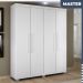 Guarda Roupa 4 Portas 3 Gavetas Master Benetil Branco