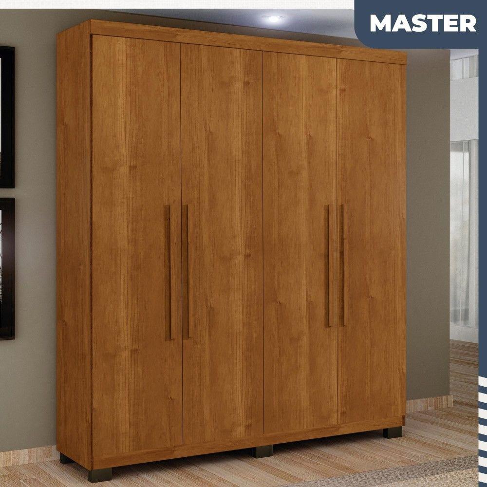 Guarda Roupa 4 Portas 3 Gavetas Master Benetil Cinamomo