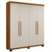 Guarda Roupa 4 Portas 3 Gavetas Master Benetil Cinamomo Off White